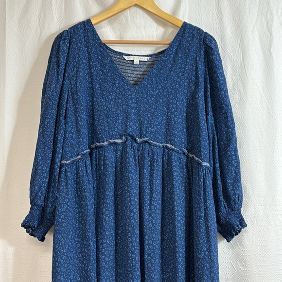 The Nines By Hatch Blue Floral Midi Dress Size XXL - Picture 3 of 9